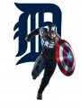 Detroit Tigers Captain America Logo Sticker Heat Transfer