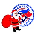 Toronto Blue Jays Santa Claus Logo Sticker Heat Transfer