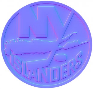 New York Islanders Colorful Embossed Logo Sticker Heat Transfer