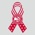 Atlanta Hawks Ribbon American Flag logo decal sticker