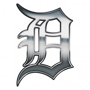 Detroit Tigers Silver Logo Sticker Heat Transfer