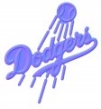 los angeles dodgers 2012-pres Colorful Embossed Logo decal sticker
