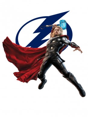 Tampa Bay Lightning Thor Logo Sticker Heat Transfer