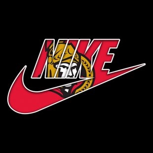 Ottawa Senators Nike logo decal sticker