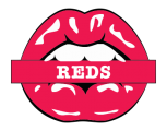 Cincinnati Reds Lips Logo Sticker Heat Transfer