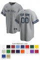 New York Yankees Custom Letter and Number Kits for Road Jersey Material Twill