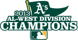 Oakland Athletics 2013 Champion Logo Sticker Heat Transfer