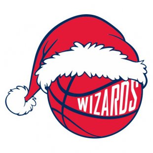 Washington Wizards Basketball Christmas hat logo decal sticker