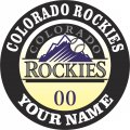 Colorado Rockies Customized Logo Sticker Heat Transfer