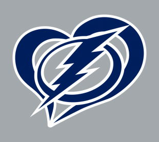 Tampa Bay Lightning Heart Logo Sticker Heat Transfer