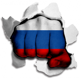Fist Russia Flag Logo Sticker Heat Transfer