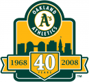 Oakland Athletics 2008 Anniversary Logo decal sticker