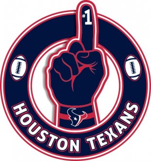 Number One Hand Houston Texans logo decal sticker