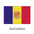 Andorra flag logo Sticker Heat Transfer