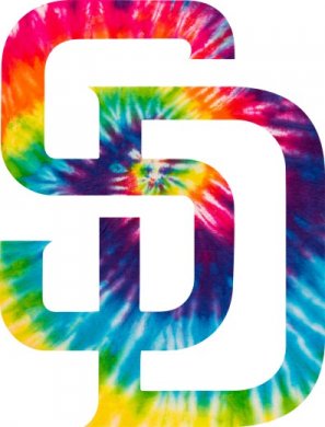 San Diego Padres rainbow spiral tie-dye logo Sticker Heat Transfer