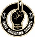Number One Hand New Orleans Saints logo decal sticker