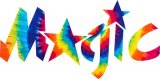 Orlando Magic rainbow spiral tie-dye logo decal sticker