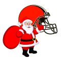 Cleveland Browns Santa Claus Logo Sticker Heat Transfer
