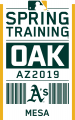 Oakland Athletics 2019 Event Logo Sticker Heat Transfer