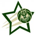 Milwaukee Bucks Basketball Goal Star logo Sticker Heat Transfer