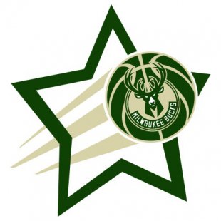 Milwaukee Bucks Basketball Goal Star logo decal sticker