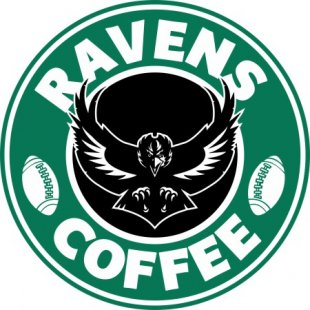 Baltimore Ravens starbucks coffee logo decal sticker