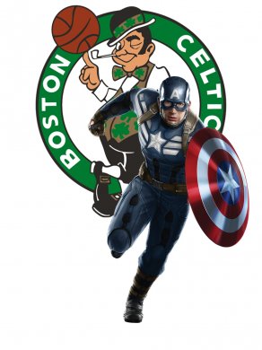 Boston Celtics Captain America Logo Sticker Heat Transfer