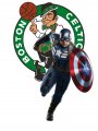 Boston Celtics Captain America Logo Sticker Heat Transfer