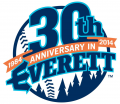 Everett AquaSox 2014 Anniversary Logo decal sticker