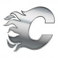 Calgary Flames Silver Logo Sticker Heat Transfer
