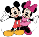 Mickey and Minnie Mouse Logo 04 Sticker Heat Transfer