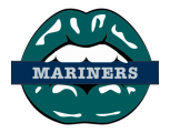 Seattle Mariners Lips Logo Sticker Heat Transfer