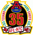 Kansas City Chiefs 1994 Anniversary Logo Sticker Heat Transfer