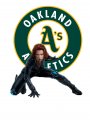 Oakland Athletics Black Widow Logo decal sticker