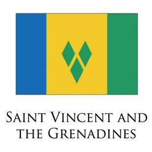Saint Vincent and The Grenadines flag logo Sticker Heat Transfer