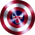 Captain American Shield With Chicago Bulls Logo Sticker Heat Transfer