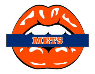 New York Mets Lips Logo Sticker Heat Transfer