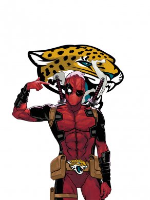 Jacksonville Jaguars Deadpool Logo Sticker Heat Transfer