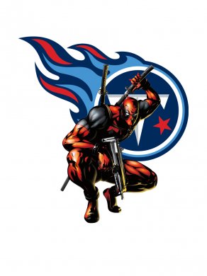 Tennessee Titans Deadpool Logo Sticker Heat Transfer