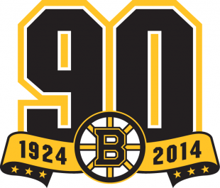 Boston Bruins 2013 14 Anniversary Logo Sticker Heat Transfer