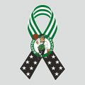 Boston Celtics Ribbon American Flag logo decal sticker