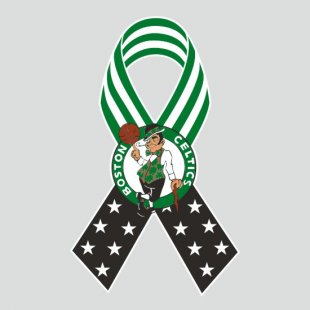 Boston Celtics Ribbon American Flag logo Sticker Heat Transfer