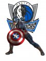Dallas Mavericks Captain America Logo Sticker Heat Transfer