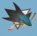 San Jose Sharks Plastic Effect Logo Sticker Heat Transfer