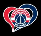Washington Wizards Heart Logo decal sticker