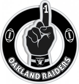 Number One Hand Oakland Raiders logo Sticker Heat Transfer