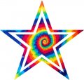 Dallas Cowboys rainbow spiral tie-dye logo Sticker Heat Transfer