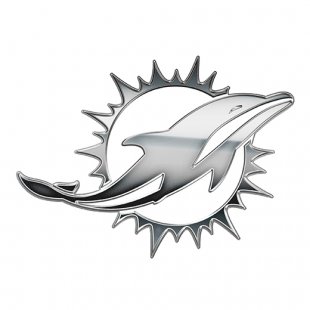 Miami Dolphins Silver Logo Sticker Heat Transfer