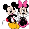 Mickey and Minnie Mouse Logo 01 Sticker Heat Transfer