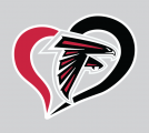 Atlanta Falcons Heart Logo Sticker Heat Transfer